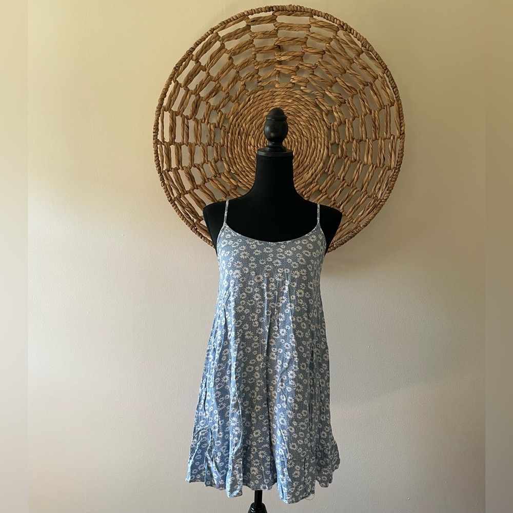 Wild Fable Blue Floral Spaghetti Strap Dress